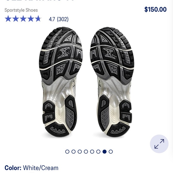 ASICS Gel-Kayano 14 sz 10. White, cream, and Olympic gold. Brand new—never worn. - Picture 3 of 7